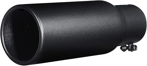 Miniatura 6 de Punta de escape negra, diseño de perno de entrada de 3 pulgadas, acero inoxidable recubierto de negro, puntas de silenciador de 3 pulgadas de