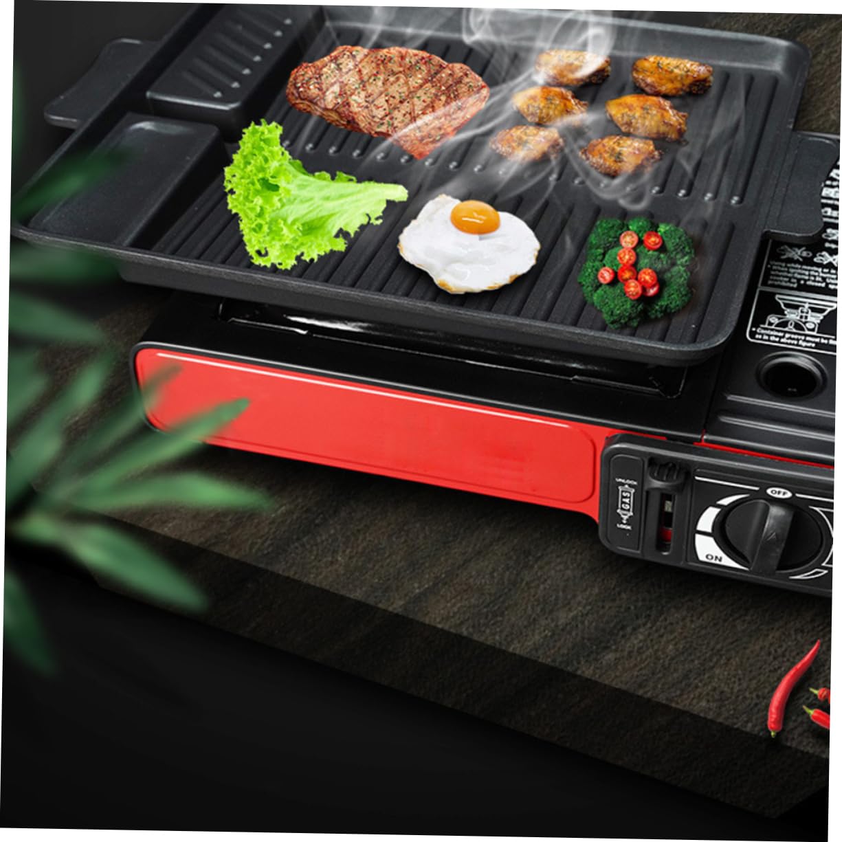 1pezzi Barbecue all Aperto Teglia da Forno Rettangolare Multifunzione Utensile per Arrostire Adatto per Barbecue Domestici Resistente al Calore per Drenaggio Olio