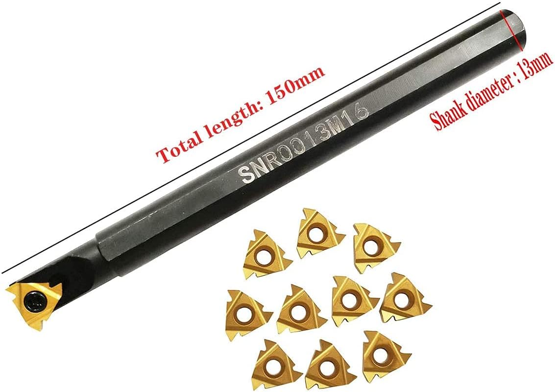 SNR0013M16 2PCS 5/8" MGIVR2016-2 MGIVL2016-2 and 3/4" Lathe Internal Boring Bar Turning Tool Holder with Carbide turning insert