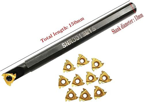 Miniatura 22 de SNR0008K11 SNR0010K11 SNR0012M11 SNR0012M11 Soporte de herramientas de torneado de carburo indexable con 3 piezas de insertos de taladro de torneado