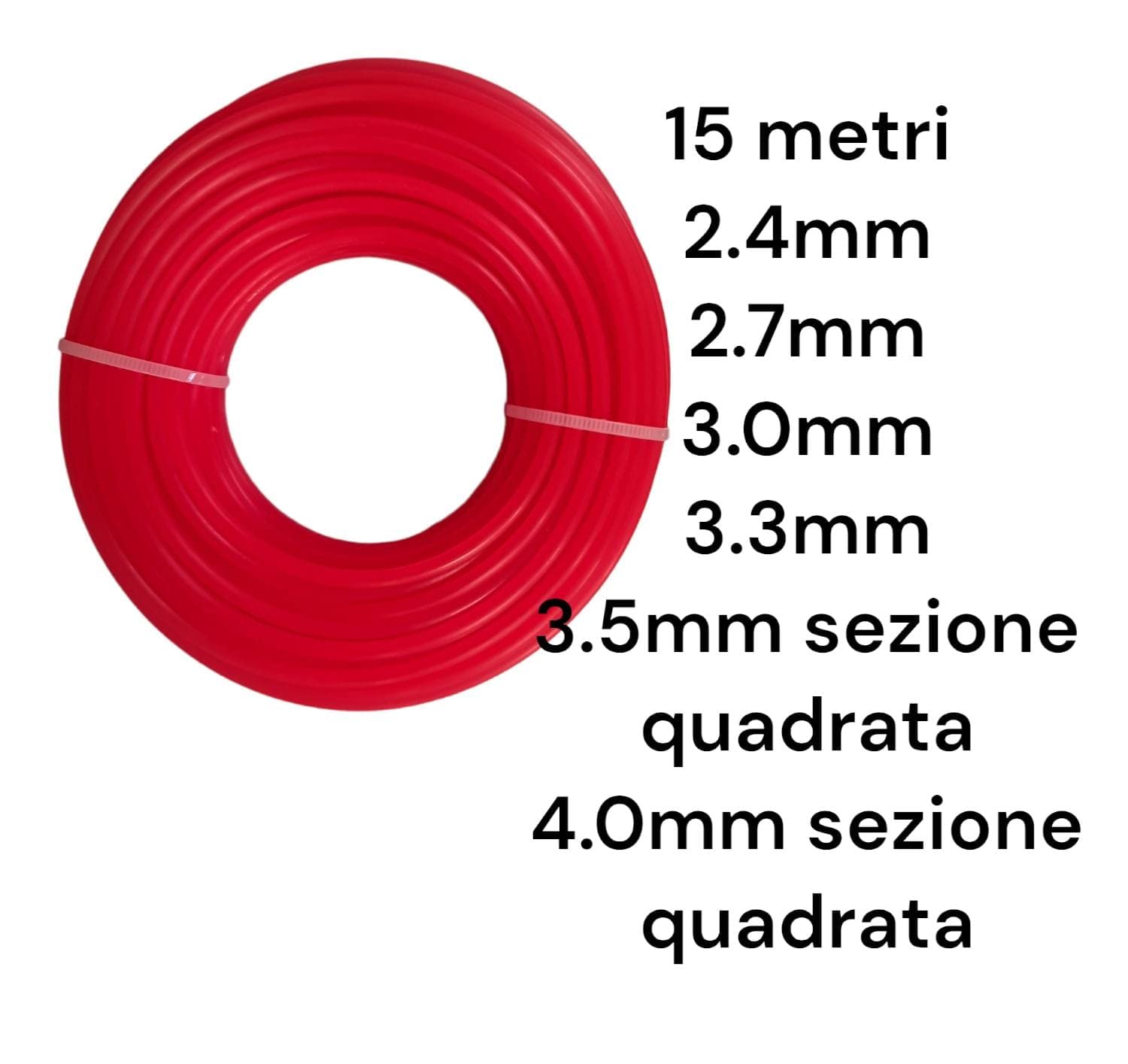 Filo Per Decespugliatore In Nylon - 15 Metri, Spessori 2.4-4mm, Rotondo O Quadrato - Foto 13