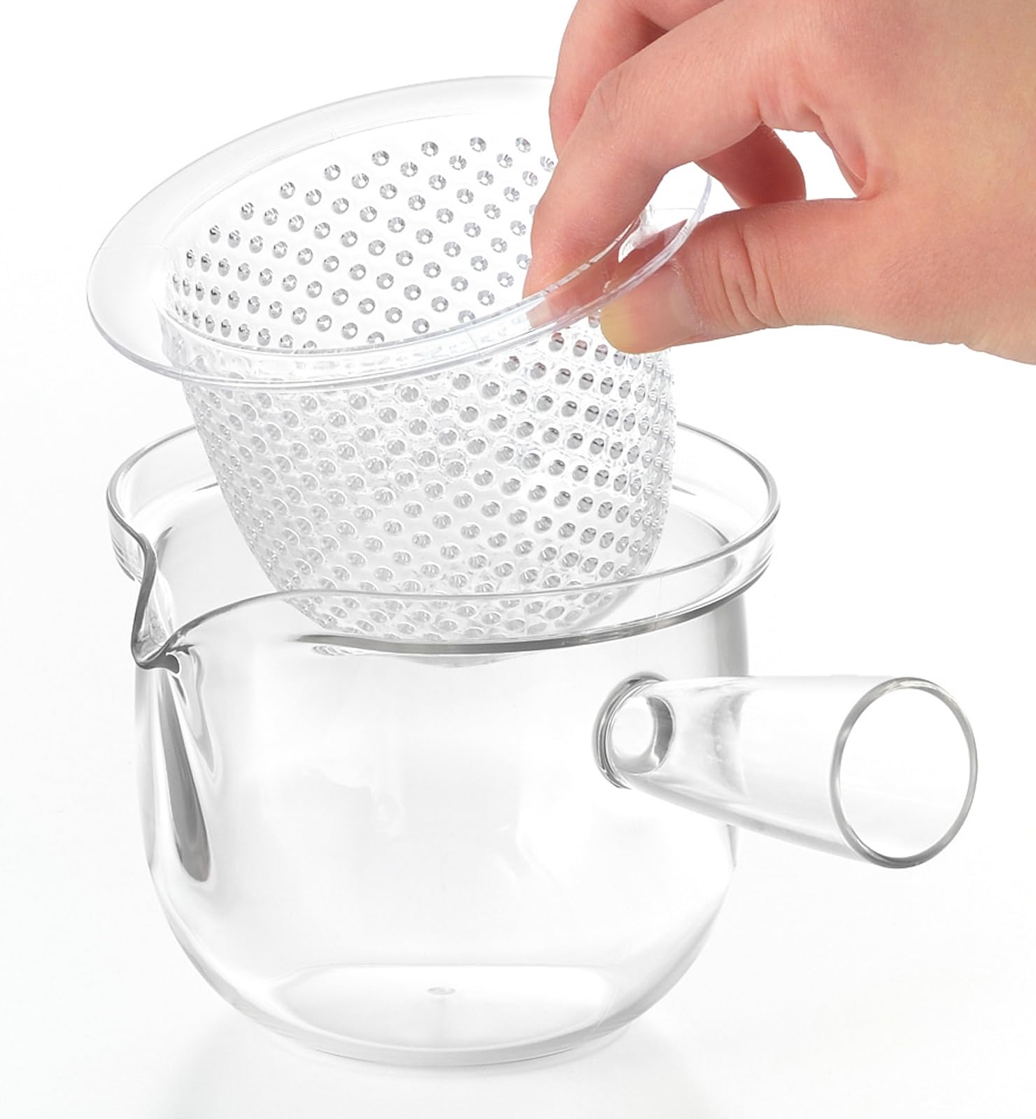 Amazon｜曙産業 ティーポット 急須タイプ L 日本製 横手 透明でお茶の