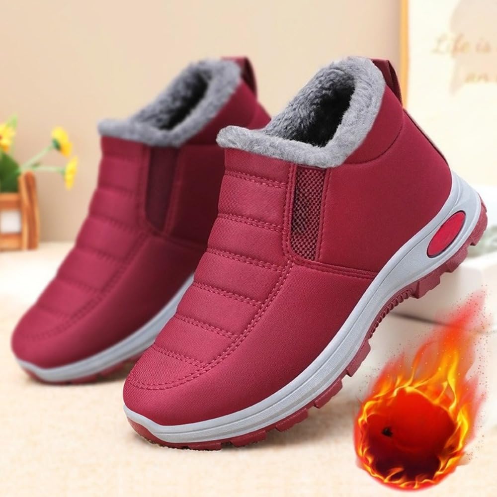 Scarpe ortopediche da donna, foderate in pelliccia, stivali caldi