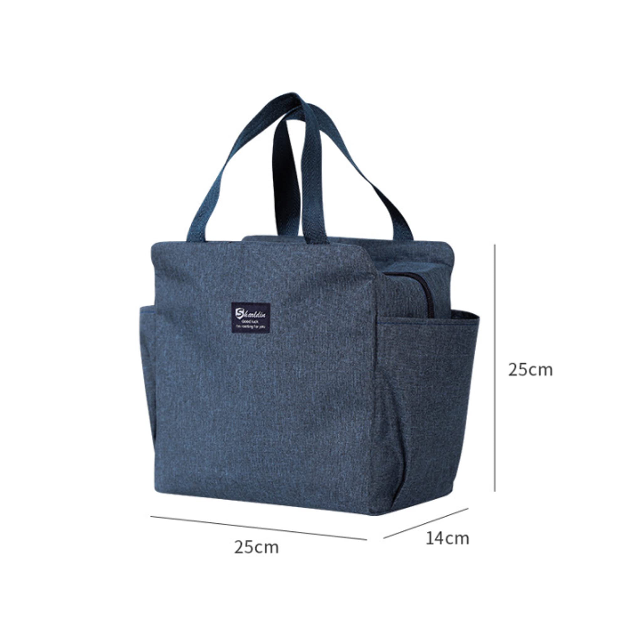 THXFUNAREA Borsa Termica Piccola,Borsa Frigo Piccola con Foglio di Alluminio Isolato, Borsa Termica Porta Pranzo per Uomini Donne Bambini Scuola Ufficio Picnic(Nero