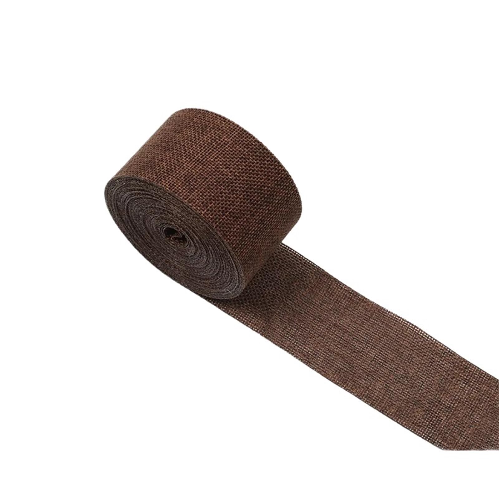 Hessian Roll 10M DIY Rustic Jute Ribbon Colorful Woven Linen Burlap Crafts Vintage Wedding Warrping Decor(Coffee)