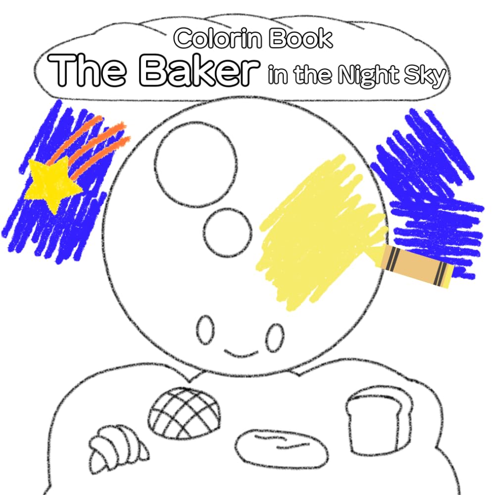 Coloring Book The Baker in the Night Sky