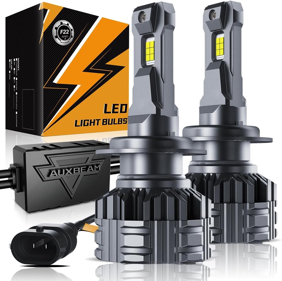 H7 Fog Light, F22 Series H7 Powersports, 6500K 110W 24000LM 700% Brighter Light For UTV ATV Offroad Vehicles, May Need Adapters