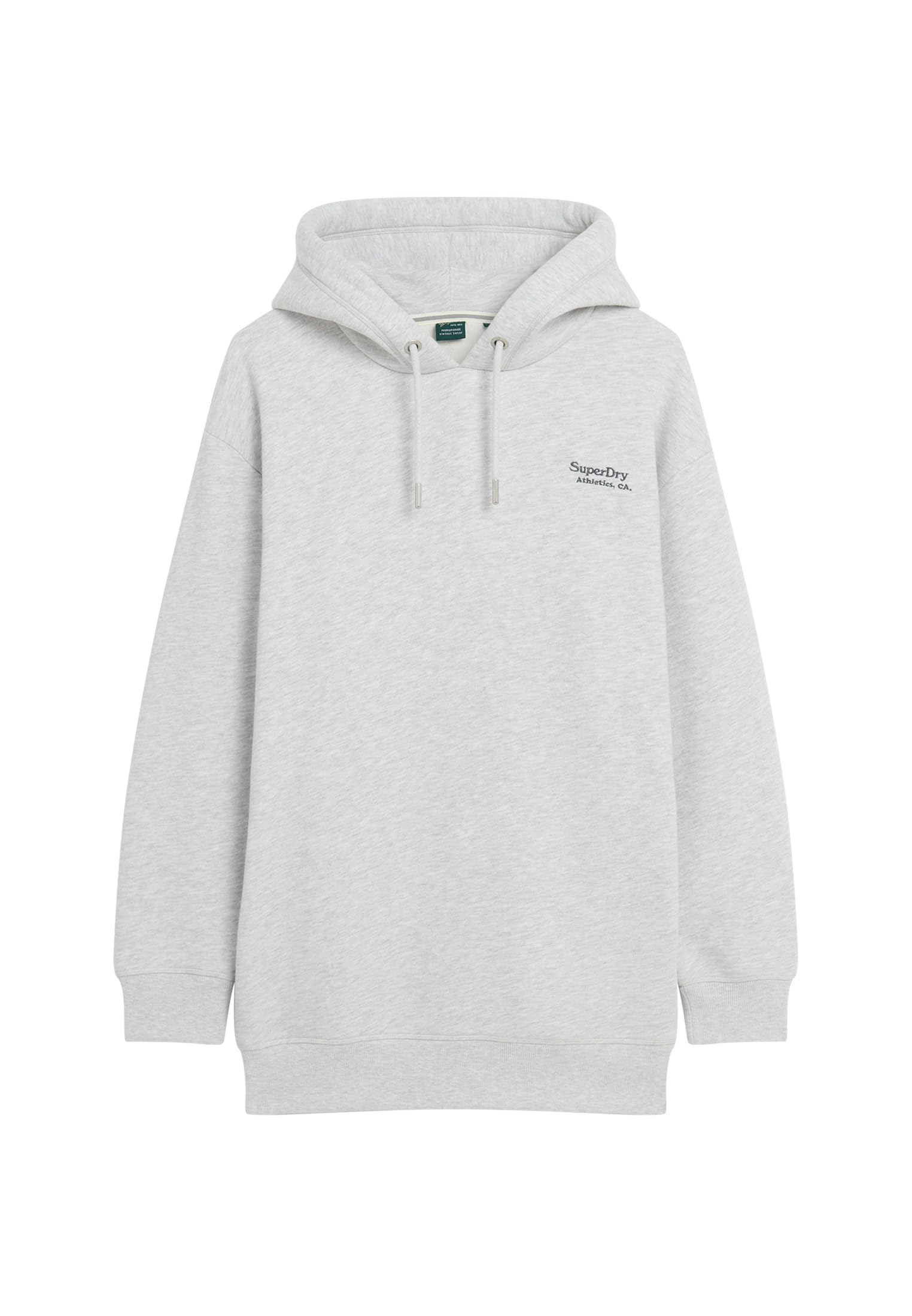 Superdry Essential Hooded Sweat Dress, Glacier grey mottled, L