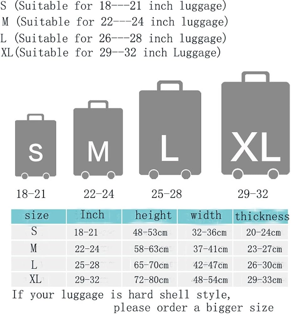 review YEKEYI Travel Suitcase Protector Zipper Suitcase Cover Washable Print Luggage Cover 18-32 Inch