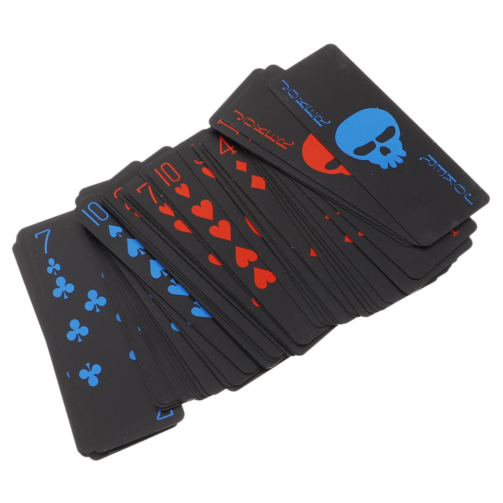 Wasserfeste Pokerkarten aus Pvc Schwarzes Kartenspiel Halloween Feier
