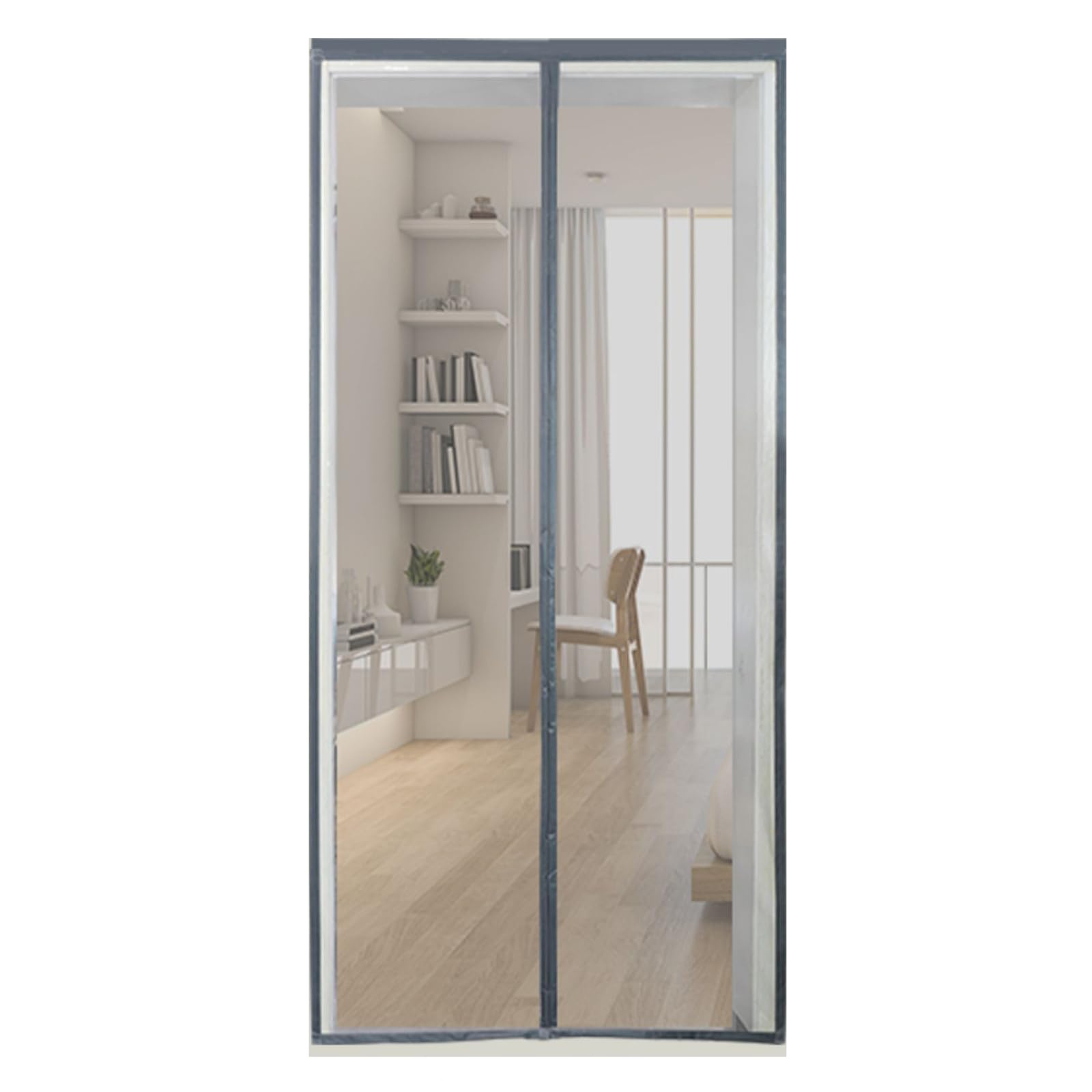 Moustiquaire amovible pour porte rideau magnétique anti-mouche sans perçage
