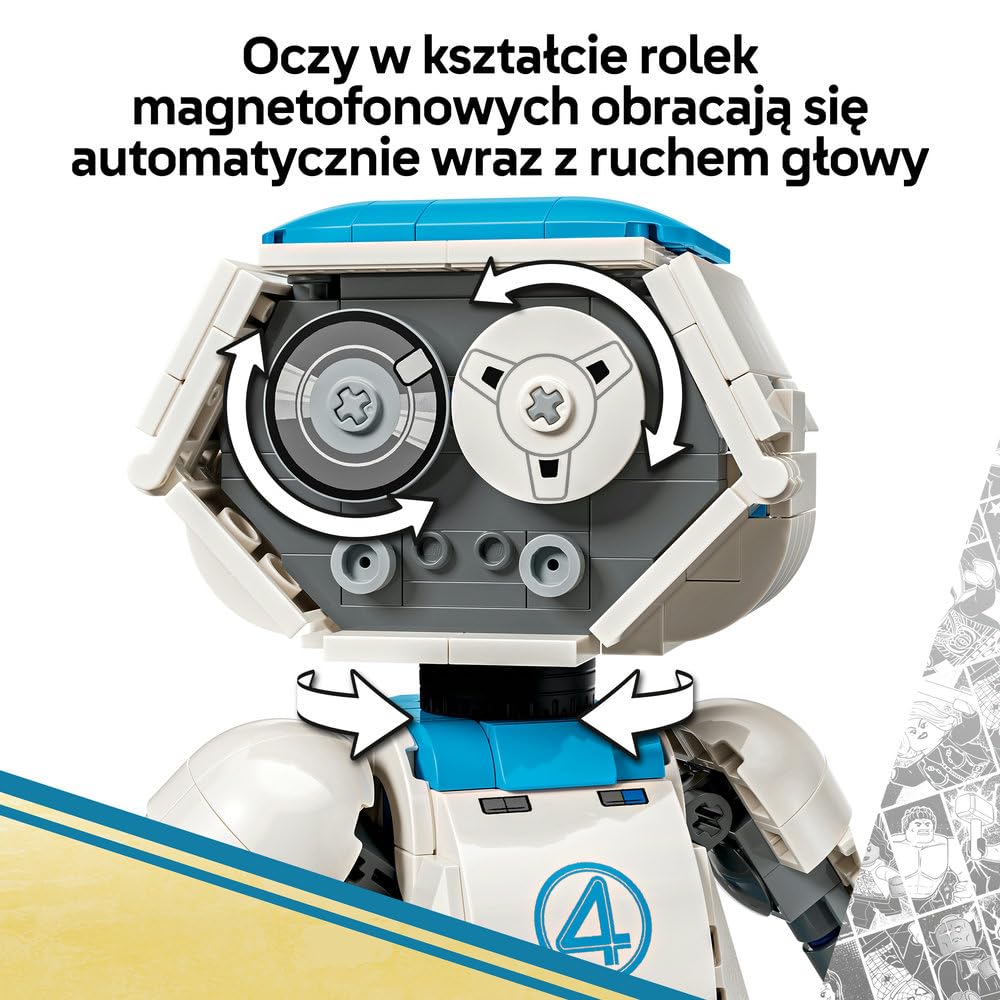 LEGO | Marvel Fantastyczna Czwórka H.E.R.B.I.E. 76339 | Figurka kolekcjonerska, zabawka dla 10-latka, prezent dla fana Marvela, klocki dla chłopca i dziewczynki, 747 elementów