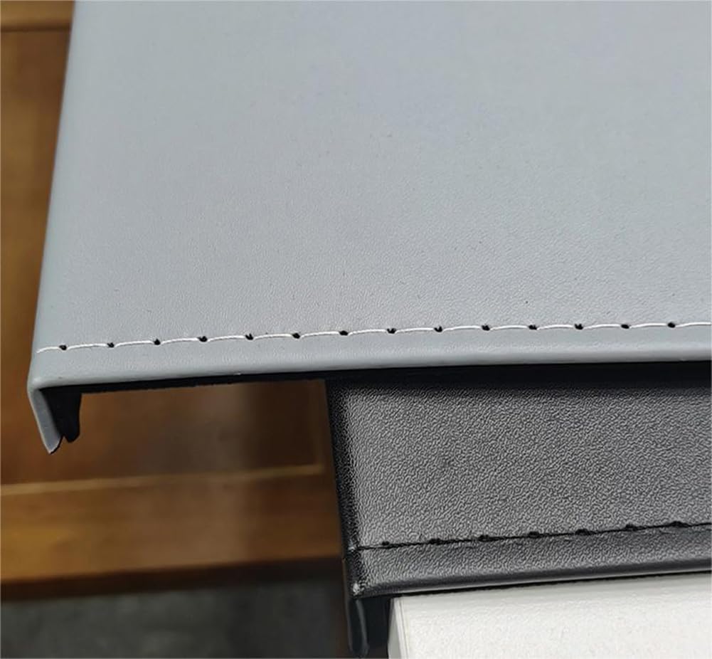 Schreibtischunterlage aus PU-Leder, mit Kantenverriegelung, groß, Büro, Zuhause, Schule, Schreibtischschutzmatte, wasserdicht, geruchlose Schreibtischunterlage mit glatter Oberfläche (Schwarz, 90 x 58