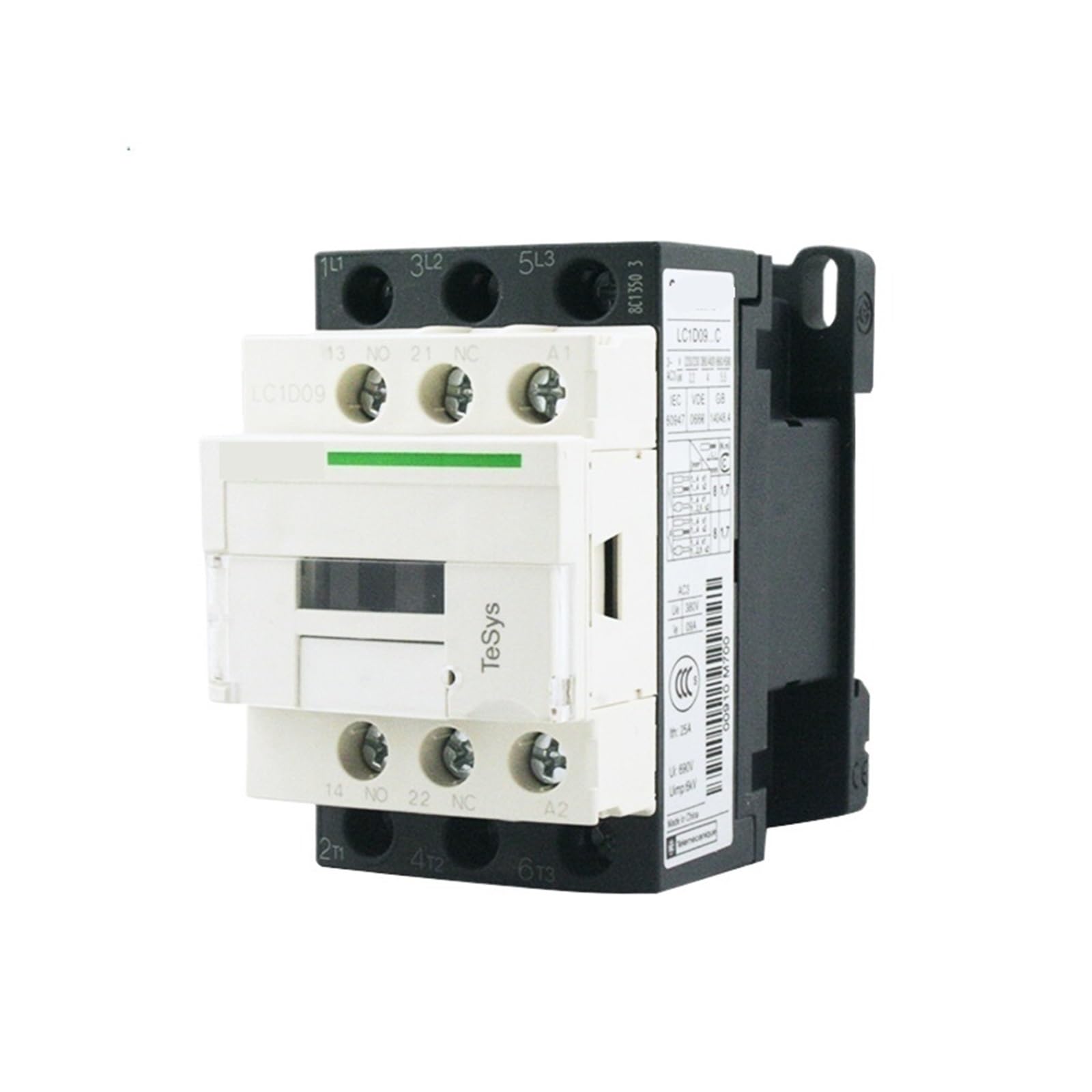 YWZVBSDCS 3-ploe contactors-Motor AC-3 LC1D09**C AC24V-380V 9A 50/60HZ(LC1D09E7C 48V)