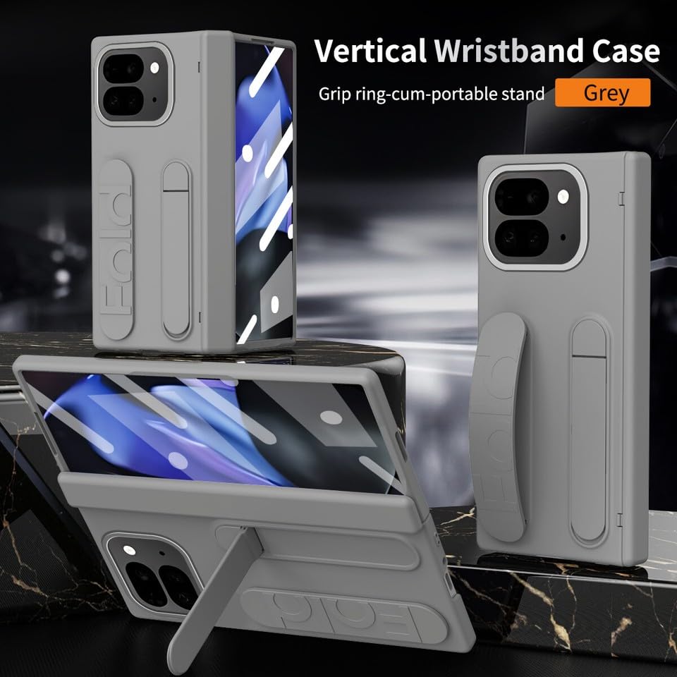 Coque Google Pixel 9 Pro Fold étui arrière rigide beige blanc avec film écran protecteur