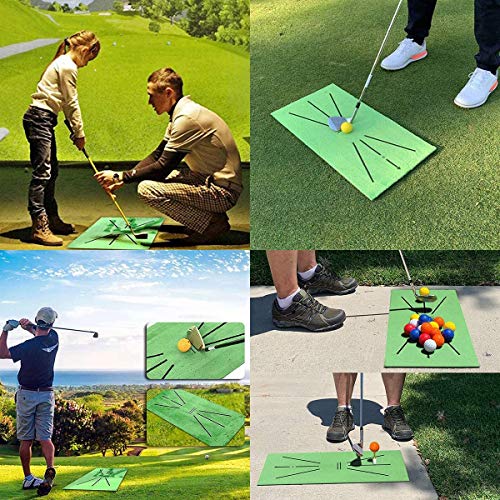 TABANA Golf Training Mat, Swing Detection Batting, Mini Golf Practice Training Aid Rug, Analysis & Correct Swing Path, Portable Golf Hitting Mat for Indoor & Outdoor, Home/Office