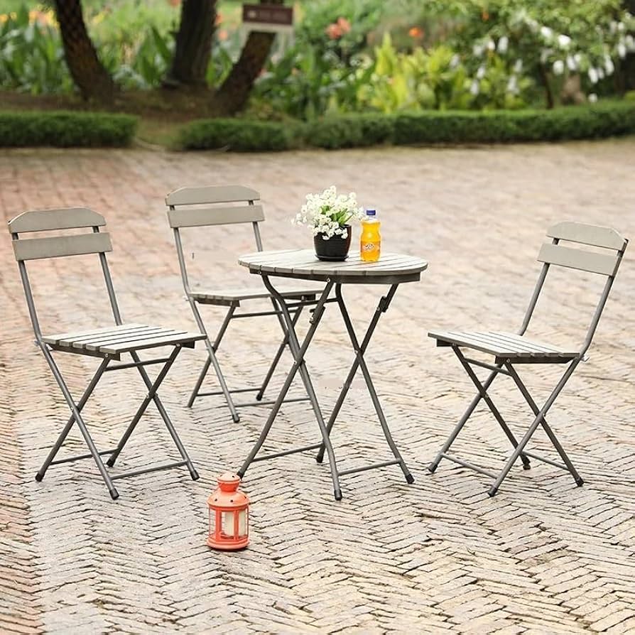 Beautissu Bistro Table 60 Cm - Emma Side Table White - Garden Table Round Table 70cm High - Weatherproof Outdoor Table Made In Germany