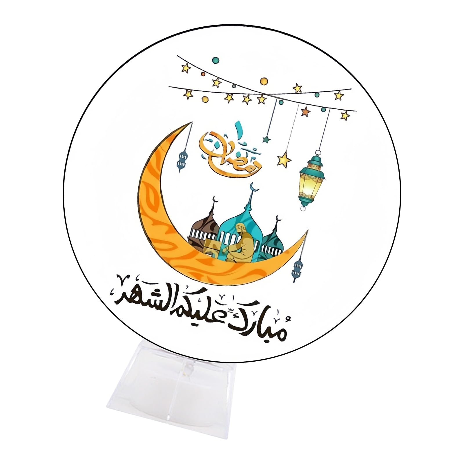 carotoe LED Night Light Table Ornament Decorative Lamp Ramadans Home Desk Decoration Acrylic Indoor Festival Lighting Eid Light