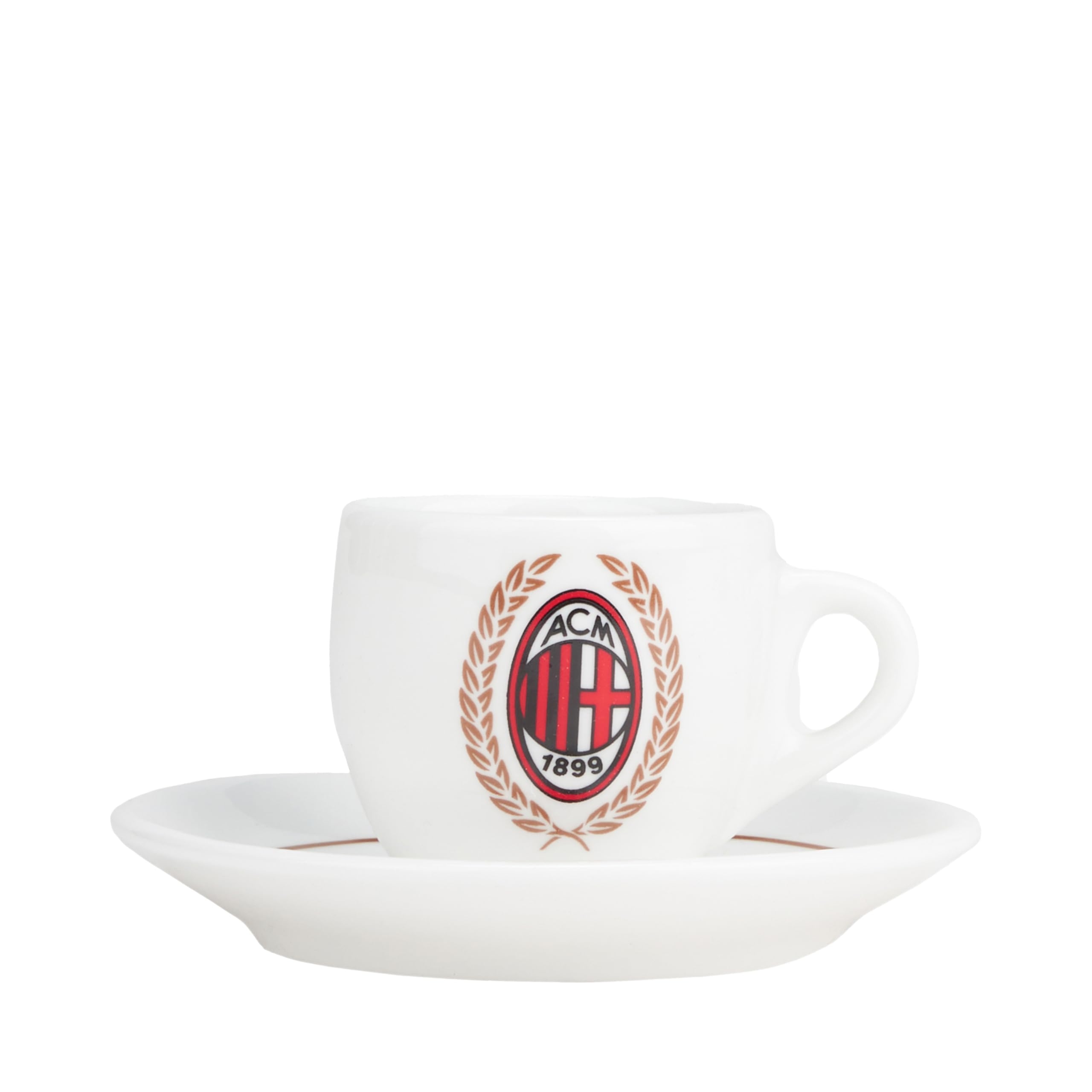 A.C. Milan - Set Tazzine caffè, Prodotto Ufficiale, Nero-Rosso, TU