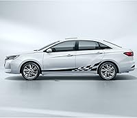 Vista 4 de SUNJIKA 2 piezas de calcomanías universales de rayas deportivas, adhesivo de rejilla de tótem, calcomanías de vinilo para decoración DIY, accesorios