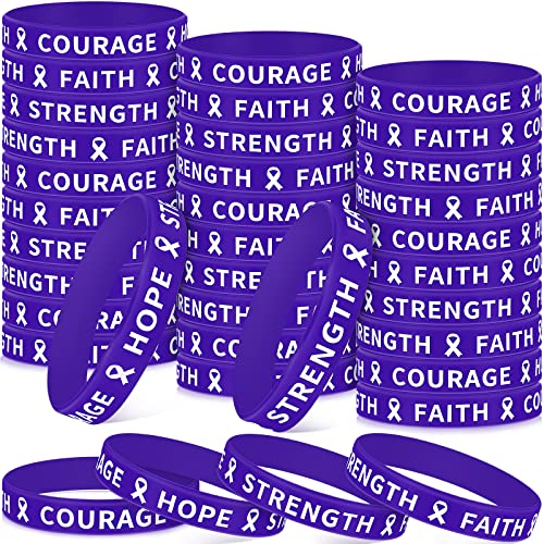 Bracelets violets silicone pour briser le silence sur la maladie d'Alzheimer x200