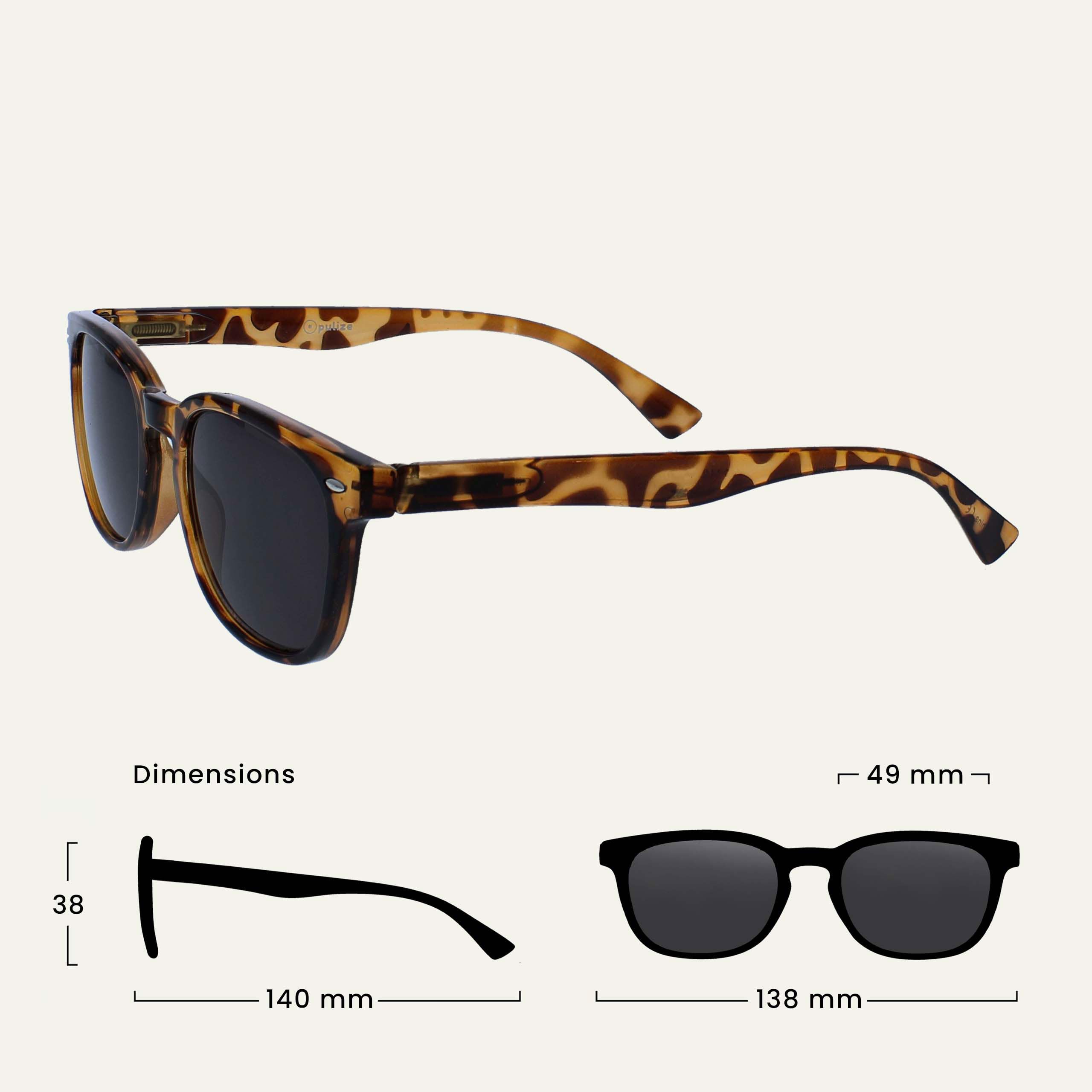 OPULIZE La Compañía Gafas De Lectura Marrón Carey Lectores De Sol UV400 Estilo Gregory Peck Hombres Mujeres S14-2T +2,00