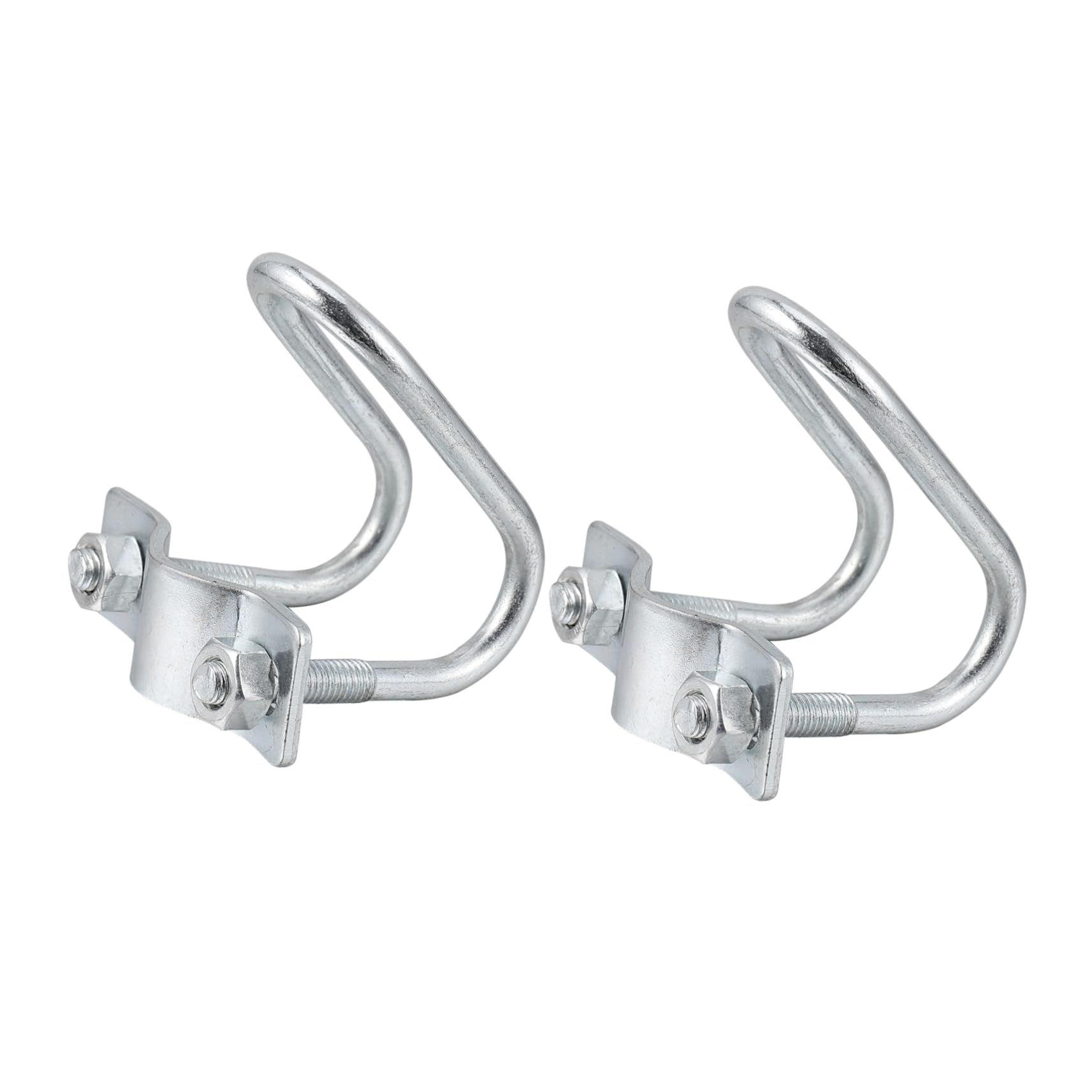 2pcs u Clamp Cross Tube Buckle for Pig Raising Galvanized Iron Pipe Clip Polished Surface Practical Design for Secure Support Applications