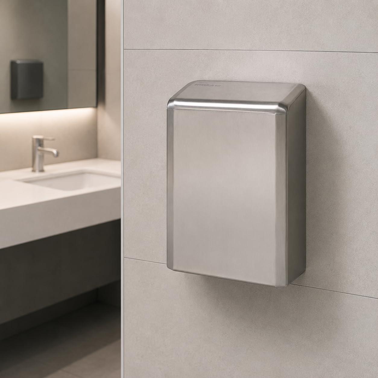 Mediclinics Contenedor Higiénico de 6 Litros para Aseos Femeninos | Papelera Higiénica para Baño en Acero Inoxidable Satinado | Hoteles, Oficinas y Hospitales | PP0006CS