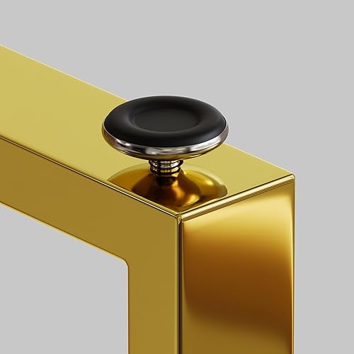 Miniatura 8 de Mesa de comedor rectangular moderna y minimalista de vidrio de 51 pulgadas para 4 y 6 personas con mesa de vidrio templado de 0.31 pulgadas y patas