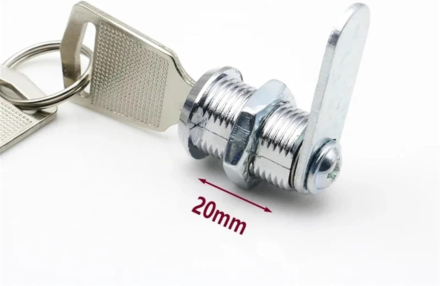 Mini Cam Lock with 2 Keys Diameter 12mm Zinc Alloy Easy Installed for Cinet Drawer Furniture Hardware 1Pcs(Length 20mm)