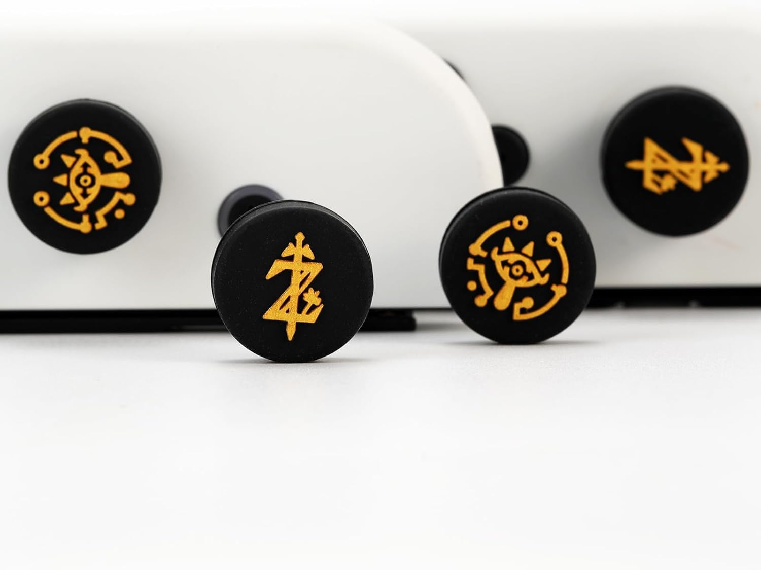 Cute Thumb Grip Caps for Nintendo Switch/Lite/OLED, Silicone Analog Joystick Button Cover Thumbstick 3D Analog Ergonomic Cap for NS Controller Joy-Cons(Black) - Image 4