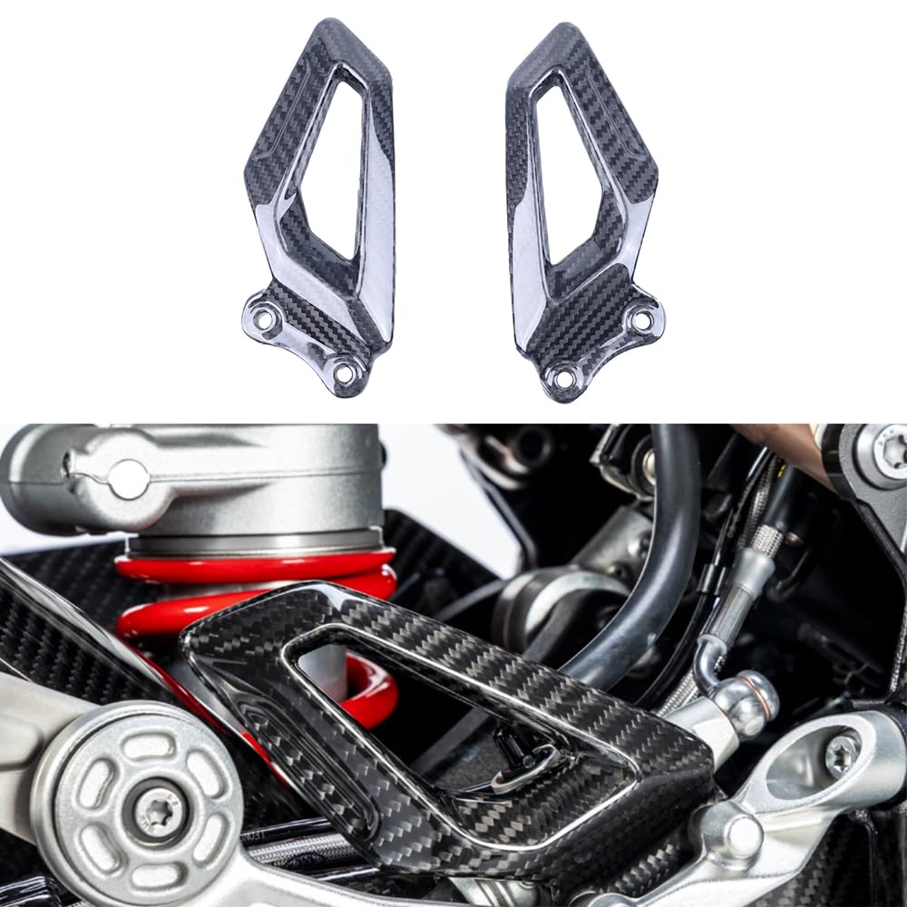 NT FAIRING Carbon Fiber Rearset Footrest Plate Heel Guards Fit for BMW 2019 2020 2021 2022 S1000RR Twill Weave 100% Real 3K Carbon
