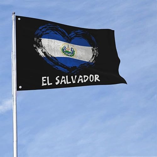 Miniatura 2 de Bandera de Half Puerto Rico Half El Salvador - Bandera decorativa cuadrada personalizada de 2 x 3 pies, banderas de jardín para exteriores, banderas