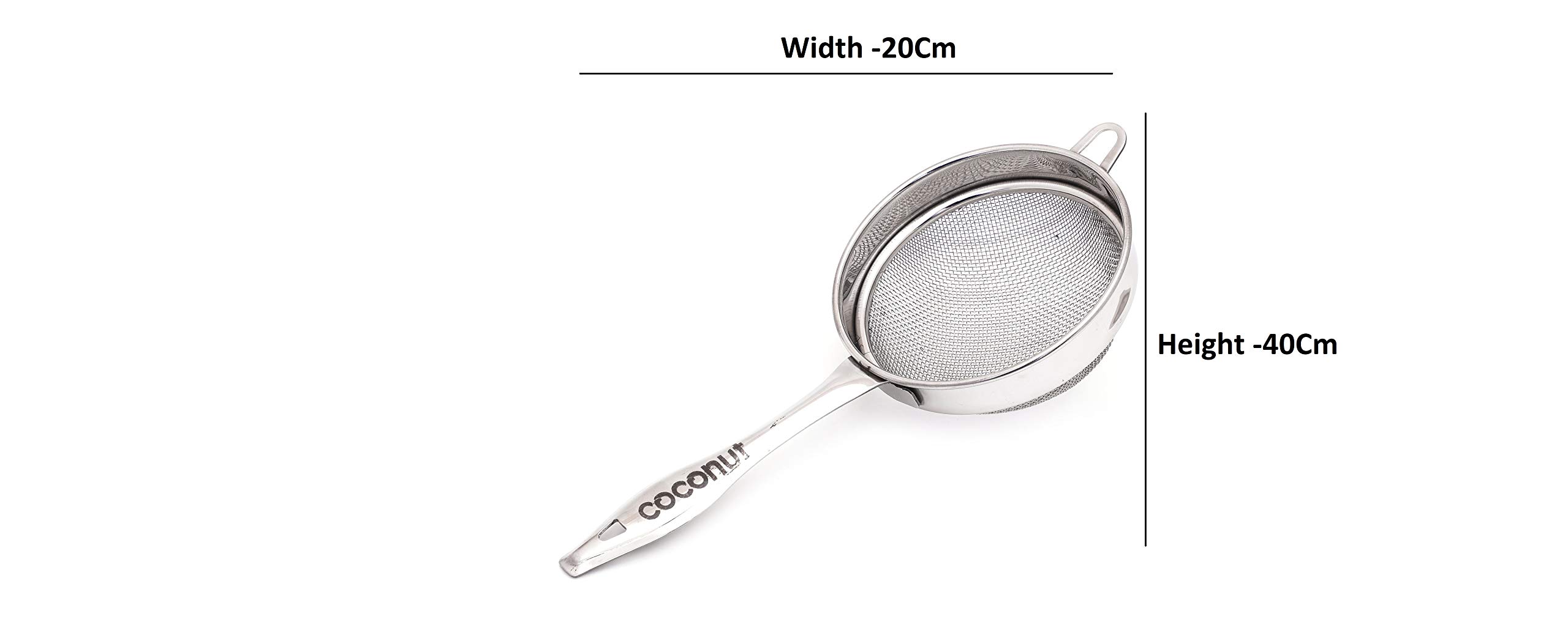 Coconut Stainless Steel Juice & Soup Strainers/Liquid Filter – Diameter 20Cm - Image 3 thumbnail