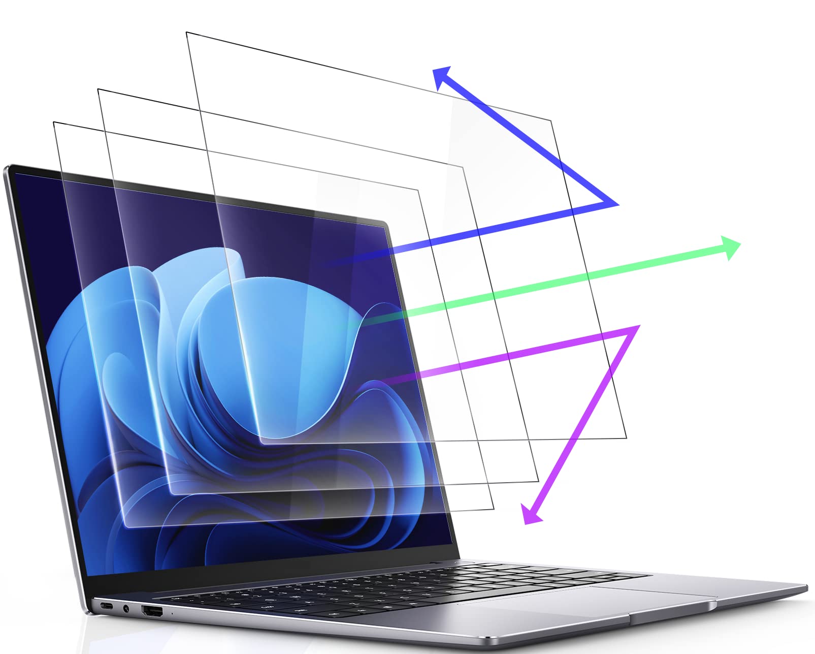 Peslv 3 Pack 15.6 Inch 16:10 Anti Blue Light Screen Protector for Laptop