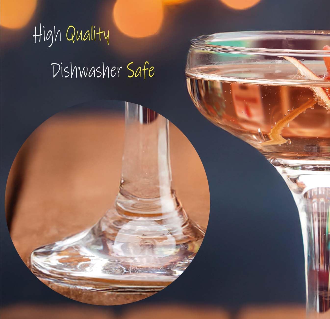 Martini Glasses, Champagne Cocktail Glasses, Elegant Coupe Cocktail Glasses, Long Stem Glassware (2 Pcs) - Image 6