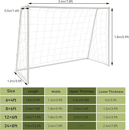 Miniatura 5 de Red de portería de fútbol, redes de repuesto para fútbol deportivo, red de fútbol para juegos de patio trasero y entrenamiento para adultos y