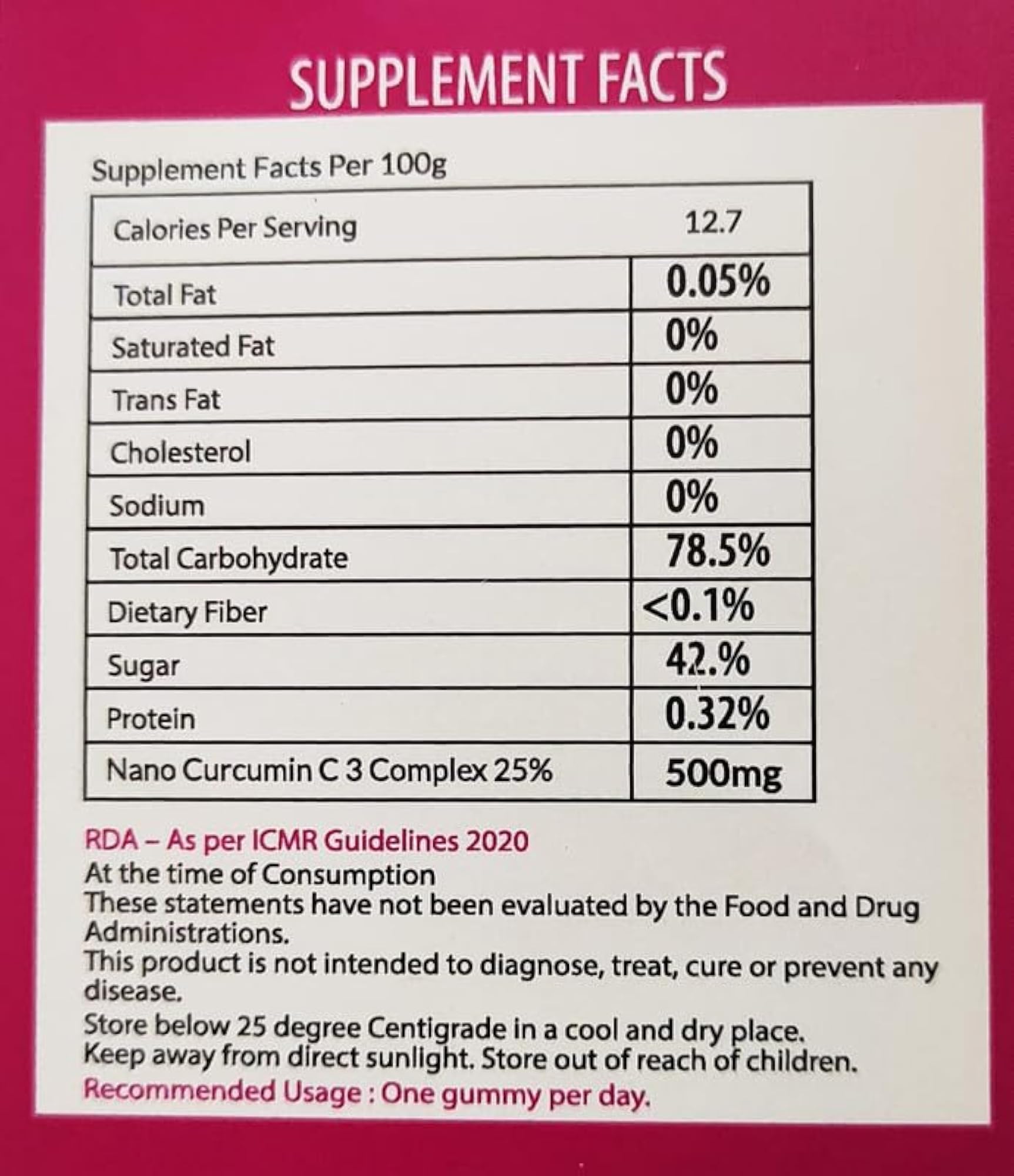 MeWise Curcumin Gummies, Mango Flavour Antioxidant Supplement