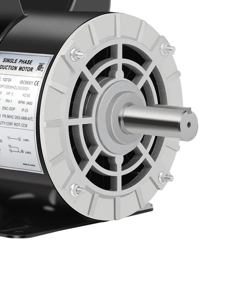Air Compressor Electric Motor, 5 HP 3450 RPM, 230V Single Phase