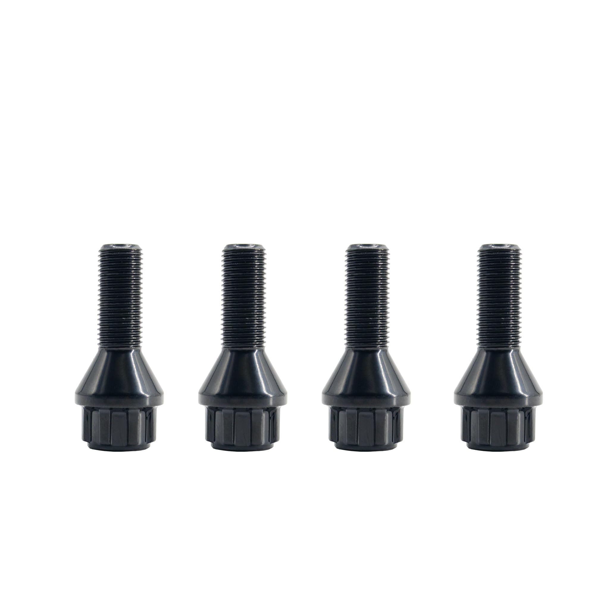 Simoni Racing BRA/30N Kit 4 Bulloni Antifurto - Bulloni antifurto per Ruote Chiave 19 M12x1.25 Lunghezza 27 mm - Colore Nero