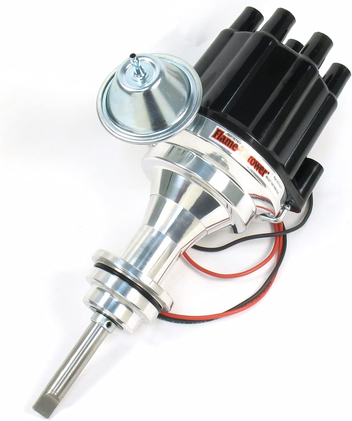 Pertronix D141700 Flame-Thrower Plug and Play Vacuum Advance Black Cap Billet Electronic Distributor with Ignitor II Technology for Chrysler/Dodge/Plymouth 273-360