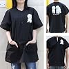 WAYUTO Short Sleeves Pet Grooming Smock with Zipper Dog Grooming Work Clothes with 2 Pockets Pet Grooming Shirt Dog Grooming Workwear for Pet Shop Men Women Bichon Medium