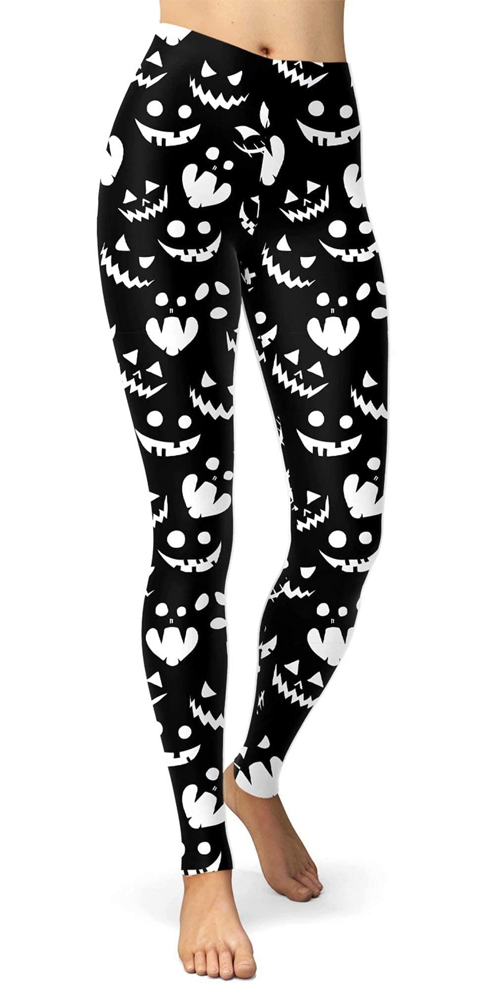 sissycos Women's Christmas Halloween Crossover Leggings High Waisted