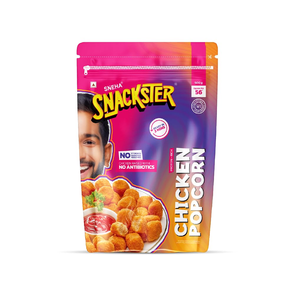 Sneha Snackster Chicken Popcorn-500g-image-10