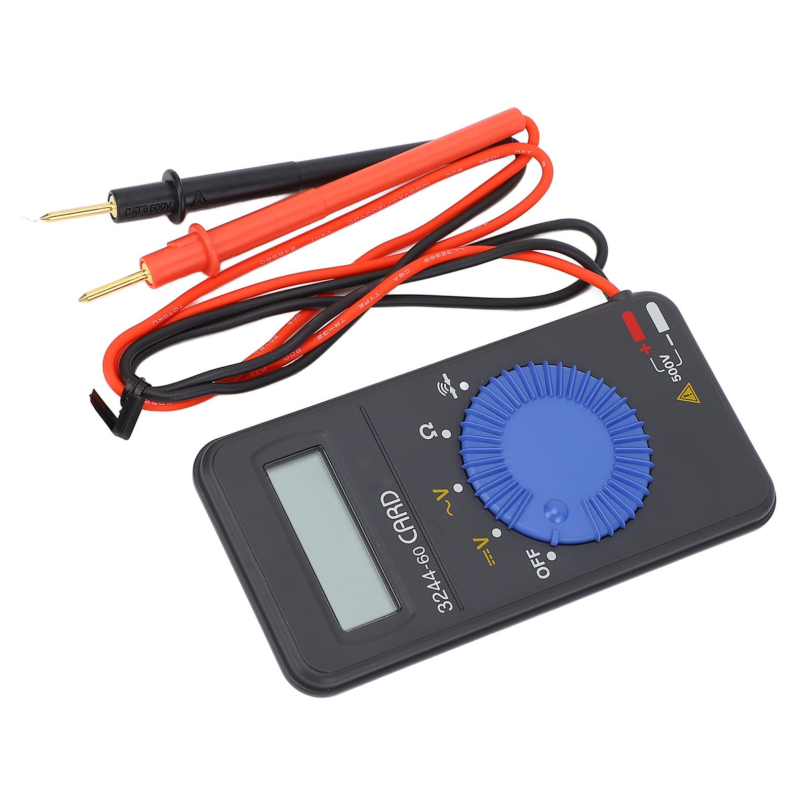Multimetr cyfrowy Typ karty Przenośny smukły 41,99 MΩ 500 V AC DC woltomierz omomierz tester rezystancji napięcia dla elektryków techników inżynierów materiał ABS 80 x 116 x 17 mm
