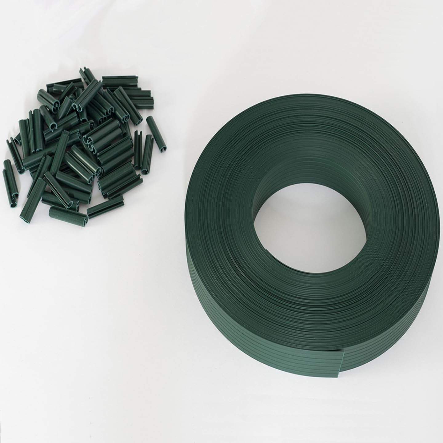 IDMarket - Kit de lamelles occultantes PVC vertes L.60 M pour panneau grillagé