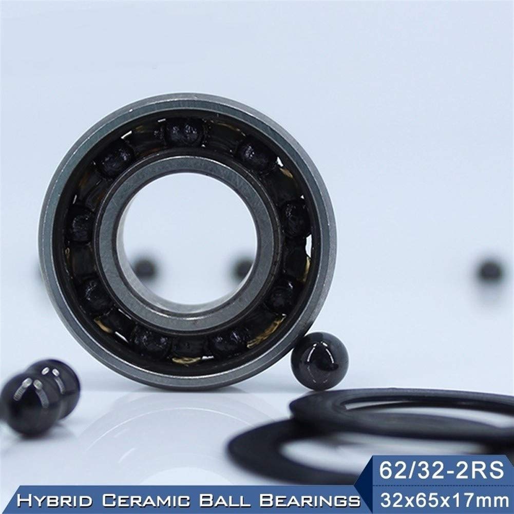 62/32 62/32RS Rodamiento de cerámica híbrido 32 * 65 * 17 mm Bicicleta de Carrera Rueda Trasera Delantera Rodamientos de Bolas híbridos Si3N4 62 32 2RS