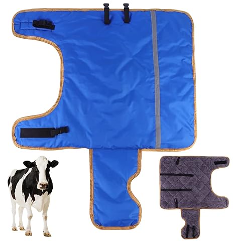 Calf Blanket Horse Blanket Thickened Warm Calf Clothing Windproof Waterproof Calf Warm Artifact Calf Cold Clothing Calf Keep Warm Clothing Horse Blanket for Cattle(Blue Plush 1 Pack) Cover