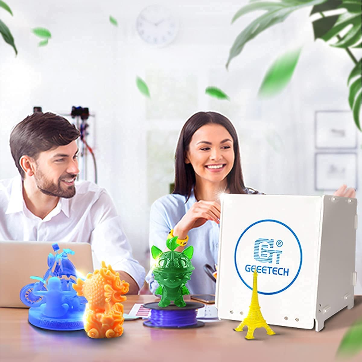 Resina Caja de luz UV, 360 Grados Rotary 405nm Luz UV Máquina Curado, Resina UV Caja Curado para Impresora 3D de Resina SLA/DLP/LCD,217×204×228mm