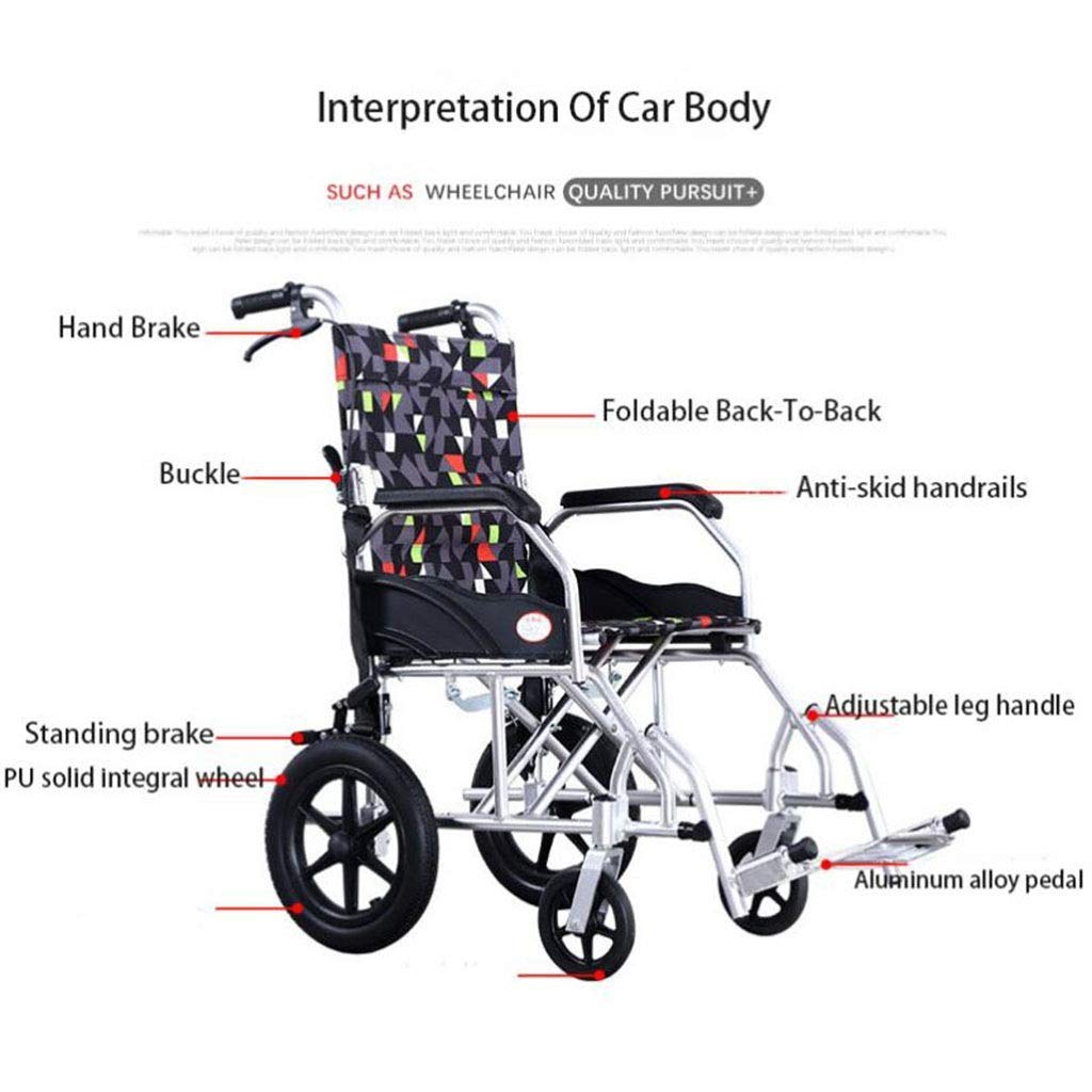 MU Sedia a Rotelle Trolley Scooter, Semoventi con Non-Pneumatiche Ruote Doppio Freno Regolabile Pedale Disabili/Anziani Semoventi Cameriere Trolley,a,a